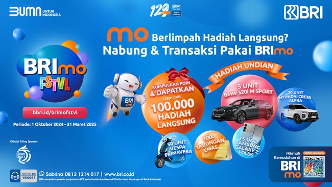 BRImo FSTVL 2024 Tebar Hadiah ke Nasabah BRI, Buruan Nabung Sekarang!