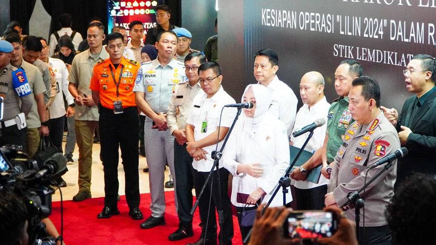 Deputi Bidang Ketersediaan dan Stabilisasi Pangan NFA I Gusti Ketut Astawa hadir dalam Rakor Lintas Sektoral Operasi Lilin 2024 di STIK Lemdiklat Polri, Senin (16/12/2024). (Dok Bapanas)