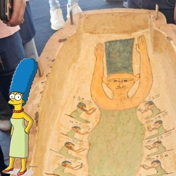 Heboh! Ada Lukisan The Simpsons di Peti Mumi Mesir Kuno, Ini Potretnya