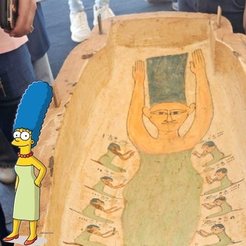 Heboh! Ada Lukisan The Simpsons di Peti Mumi Mesir Kuno, Ini Potretnya