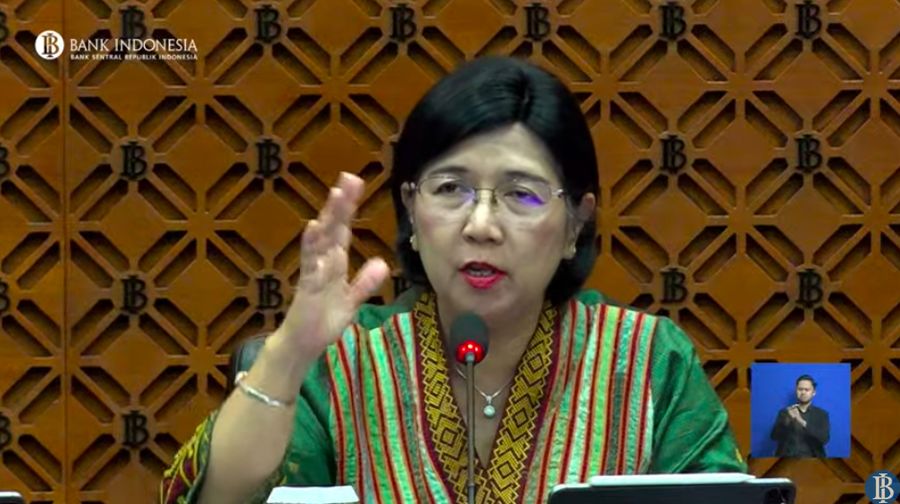 Deputi Gubernur Senior BI, Destry Damayanti. (Tangkapan Layar Youtube)