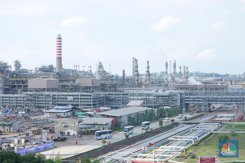 PT Pertamina (Persero) menyampaikan proyek Refinery Development Master Plan (RDMP) Balikpapan yang akan menjadi kilang paling modern di Indonesia ini ditargetkan selesai pada 2025 mendatang. (CNBC Indonesia/Adiandono)