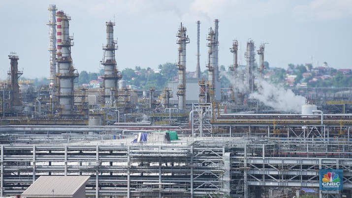 PT Pertamina (Persero) menyampaikan proyek Refinery Development Master Plan (RDMP) Balikpapan yang akan menjadi kilang paling modern di Indonesia ini ditargetkan selesai pada 2025 mendatang. (CNBC Indonesia/Adiandono)