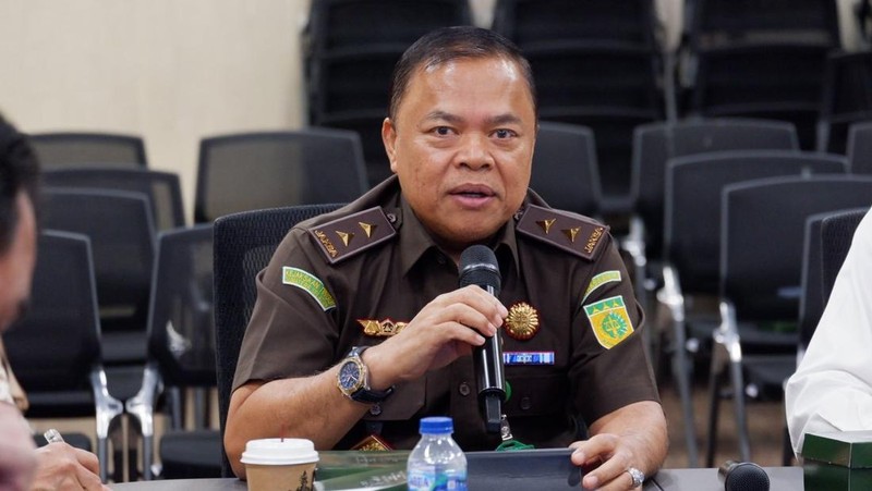 Rapat perdana Kelompok Kerja (Pokja) Devisa Hasil ekspor, Pokja Devisa Pembayarn Impor dan Pokja Sektor Jasa Desk Koordinasi Penerimaan Devisa Negara.  (Dok Kejagung RI)
