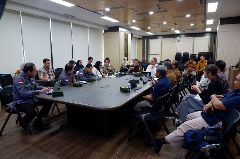 Rapat perdana Kelompok Kerja (Pokja) Devisa Hasil ekspor, Pokja Devisa Pembayarn Impor dan Pokja Sektor Jasa Desk Koordinasi Penerimaan Devisa Negara.  (Dok Kejagung RI)