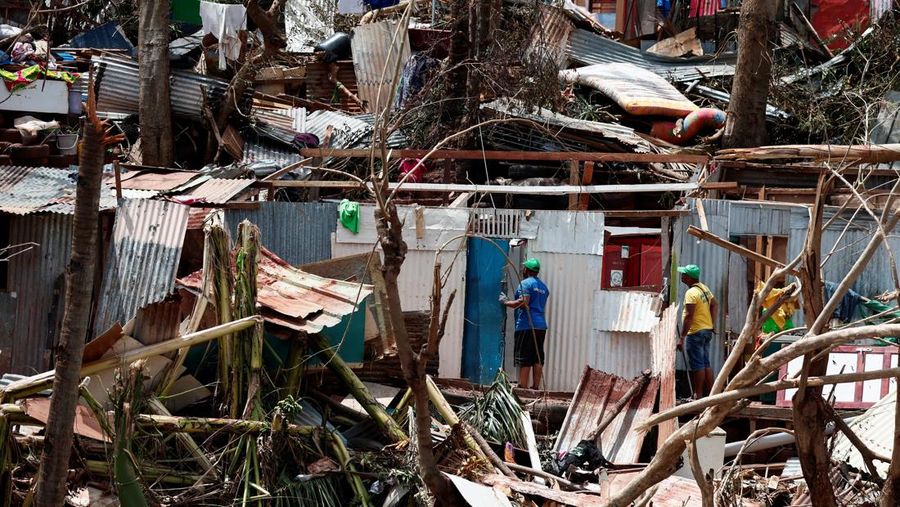 A drone view shows the damage in the aftermath of Cyclone Chido, in Kaweni, Mayotte, France, December 18, 2024. REUTERS/Yves Herman