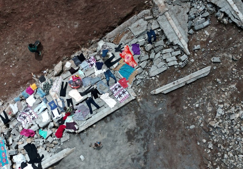 STORM-CHIDO/ A drone view shows the damage in the aftermath of Cyclone Chido, in Kaweni, Mayotte, France, December 18, 2024. REUTERS/Yves Herman