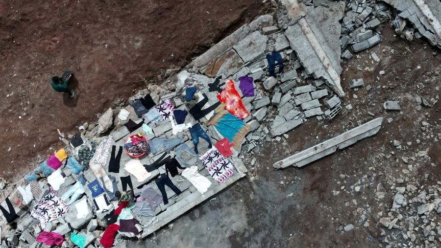 A drone view shows the damage in the aftermath of Cyclone Chido, in Kaweni, Mayotte, France, December 18, 2024. REUTERS/Yves Herman TPX IMAGES OF THE DAY