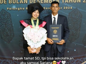 Kisahnya Viral, Mahasiswi Ini Bangga Bisa Lulus Berkat Perjuangan Ayahnya Jualan Tas