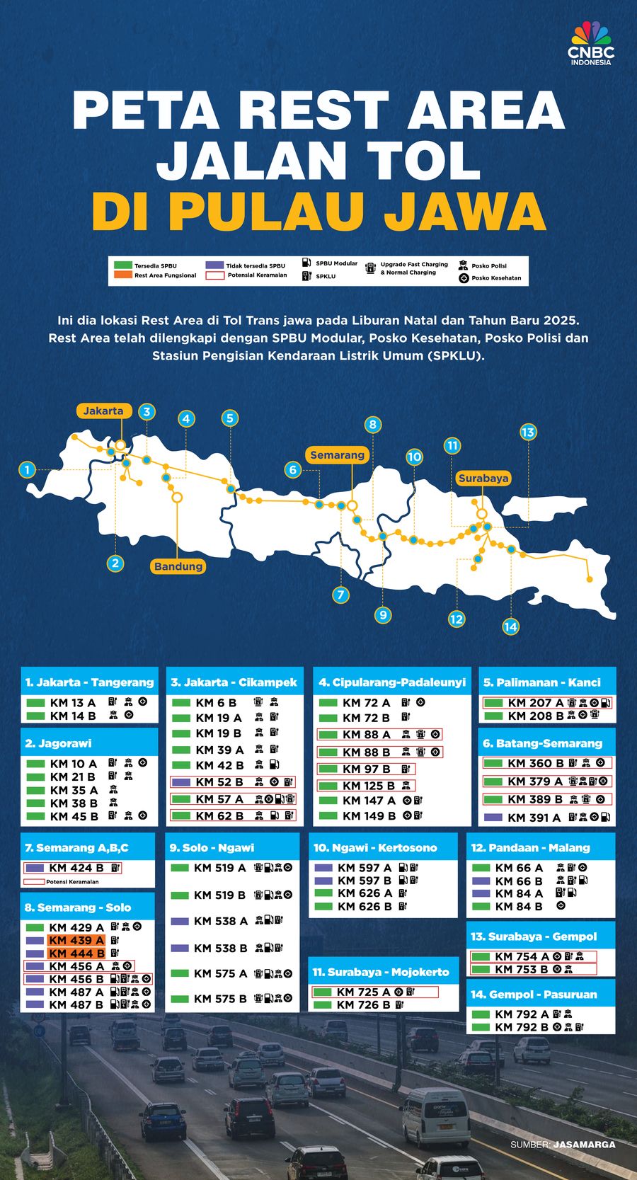 Peta Rest Area Jalan Tol Di Pulau Jawa