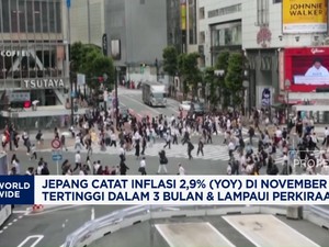  Inflasi Jepang 2,9% di November 2024, Tertinggi Dalam 3 Bulan