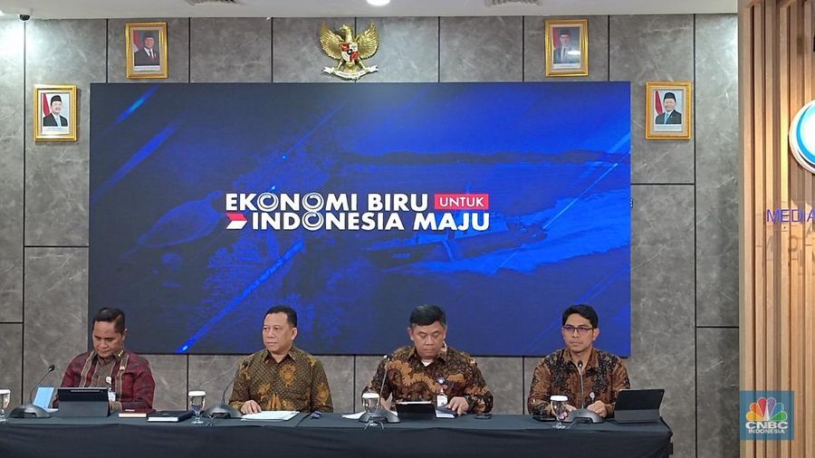 Konferensi Pers Capaian KKP di kantor KKP, Jakarta, Jumat (20/12/2024). (²©²ÊÍøÕ¾/Martyasari Rizki)