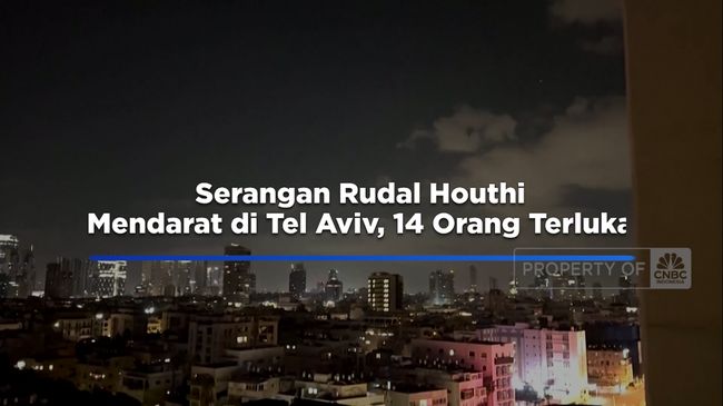 Serangan Rudal Houthi Mendarat di Tel Aviv, 14 Orang Terluka