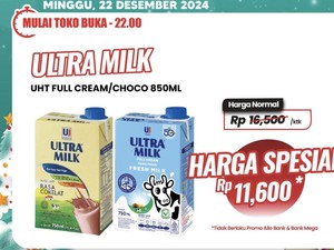 Buruan ke Transmart Full Day Sale, Beli Susu UHT Cuma Rp 11.600/850 ml