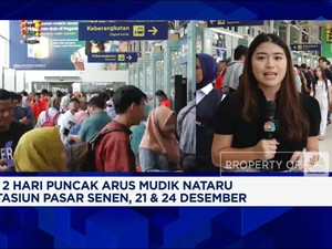  Pantauan Arus Mudik Jelang Nataru, Stasiun Dipadati Penumpang