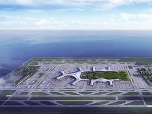 Wow! China Bangun Bandara Terbesar Dunia di Pulau Buatan