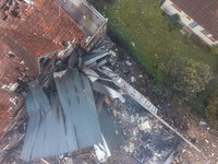 Penampakan Lokasi Pesawat Jatuh di Tengah Kota, 10 Orang Tewas