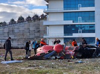 Potret Helikopter Jatuh Tabrak Rumah Sakit, Gedung Bolong