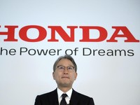CEO Honda Toshihiro Mibe. (AP Photo/Eugene Hoshiko)