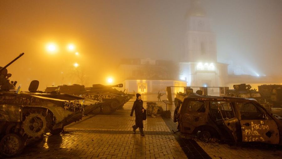Nuns walk along the Church of the Nativity, traditionally believed to be the birthplace of Jesus, on Christmas Eve, in the West Bank city of Bethlehem, Tuesday, Dec. 24, 2024. (AP Photo/Matias Delacroix)