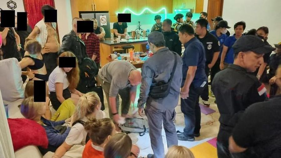 Penggerebekan pesta seks dan narkoba di Canggu, Bali (dok. BNNP Bali).
