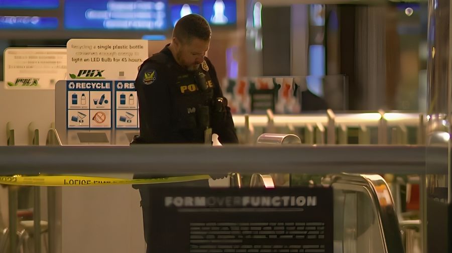 Polisi menyelidiki penembakan Natal di Bandara Sky Harbor di Phoenix Rabu malam, 25 Desember 2024. (KNXV via AP)