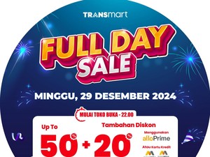 Sudah Gajian Nih! Serbu Transmart Full Day Sale Diskon 50% + 20% Jelang Tahun Baru