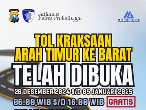 Tol Probowangi Fungsional 1 Arah Kraksaan-Gending Saat Arus Balik Nataru