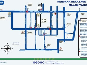 Ini Rekayasa Lalu Lintas Malam Tahun Baru 2025 di Ciamis