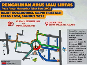 Ini Rekayasa Lalin saat Perayaan Malam Tahun Baru di Balai Kota Malang