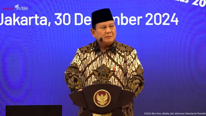 Pengarahan Presiden Prabowo pada Musrenbangnas RPJMN 2025-2029, Jakarta, 30 Desember 2024.