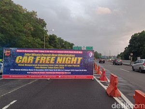 Lalin Exit Tol Ciawi Mulai Ditutup Jelang Car Free Night Puncak
