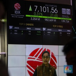 Dibuka Sri Mulyani, IHSG Ngegas Ke Level 7.100