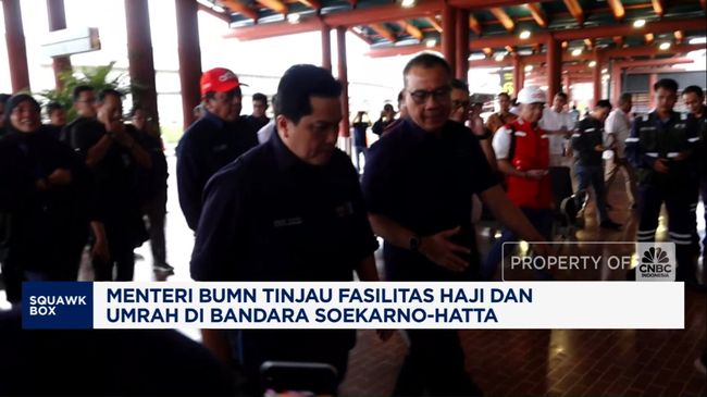 Menteri BUMN Tinjau Layanan Khusus Haji & Umrah Bandara Soeta