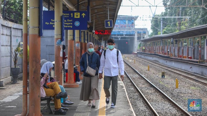 PT Kereta Api Indonesia (Persero) memastikan Stasiun Karet yang berlokasi di Jalan KH Mas Mansyur, Kecamatan Tanah Abang, Jakarta Pusat akan ditutup. (CNBC Indonesia/Faisal Rahman)