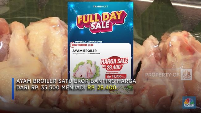 Ayam Broiler di Transmart Banting Harga