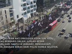 Video: Polisi Korsel Adang Demo anti-Yoon Yang Gagal Diciduk KPK