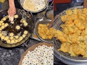 Bukan Pisang, Penjual Kaki Lima Ini Jual Bunga Daisy Goreng