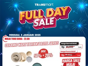 Ada Diskon Gede-gedean untuk Piring dan Gelas Cantik di Transmart Full Day Sale