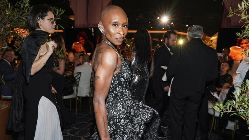 Cynthia Erivo tiba di Golden Globes ke-82 pada hari Minggu, 5 Januari 2025, di Beverly Hilton di Beverly Hills, California. (AP Photo/Chris Pizzello)