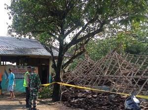Dua Ruang Kelas SDN Pejok 1 Bojonegoro Ambruk Tertimpa Pohon Tumbang