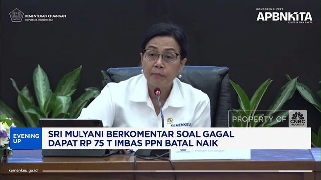 Komentar Sri Mulyani Gagal Dapat Rp 75 T Imbas PPN Batal Naik