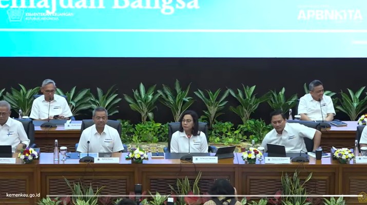 Menteri Keuangan, Sri Mulyani Indrawati saat menyampaikan Konferensi Pers APBN 2024. (Tangkapan Layar Youtube  Ministry of Finance Republic of Indonesia)