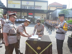 Pesan Kapolres Saat Pimpin Sertijab PJU Polres Lamongan