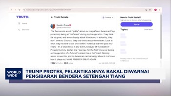 Video: Trump Protes, Pelantikannya Diwarnai Bendera Setengah Tiang