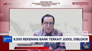 Video : 8.500 Rekening Bank Terkait Judol Diblokir