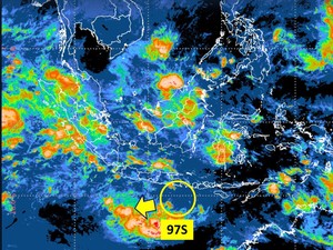 Bibit Siklon 97S Muncul di Selatan Jatim, Wilayah Ini Berpotensi Diguyur Hujan