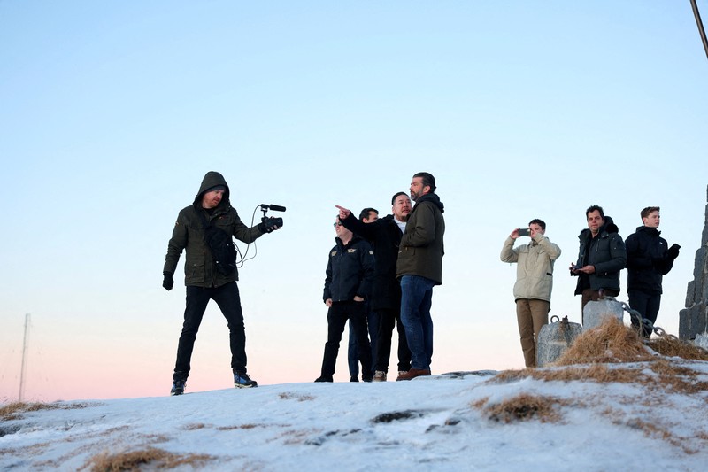 Donald Trump Jr mengunjungi Nuuk, ibu kota Greendland, dalam lawatan pribadi, Selasa, 7 Januari 2025. (via REUTERS/Emil Stach) Donald Trump Jr mengunjungi Nuuk, ibu kota Greendland, dalam lawatan pribadi, Selasa, 7 Januari 2025. (via REUTERS/Emil Stach)