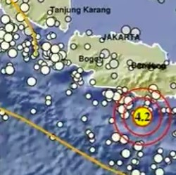 Gempa Guncang Pangandaran Jabar, Magnitudo 4,2