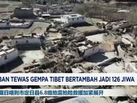 Video: Korban Tewas Gempa Dahsyat di Tibet Bertambah Jadi 126 Jiwa